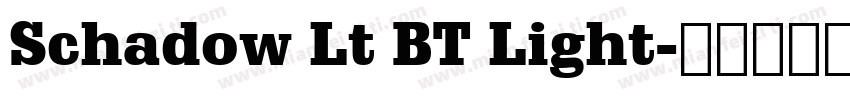 Schadow Lt BT Light字体转换